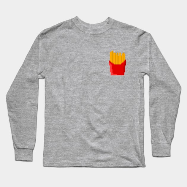 Fries - Pixelart Design Long Sleeve T-Shirt by Frontoni